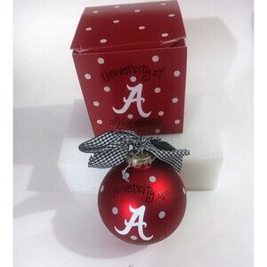 University of Alabama Roll Tide Christmas Ornament With Box Officially Licensed